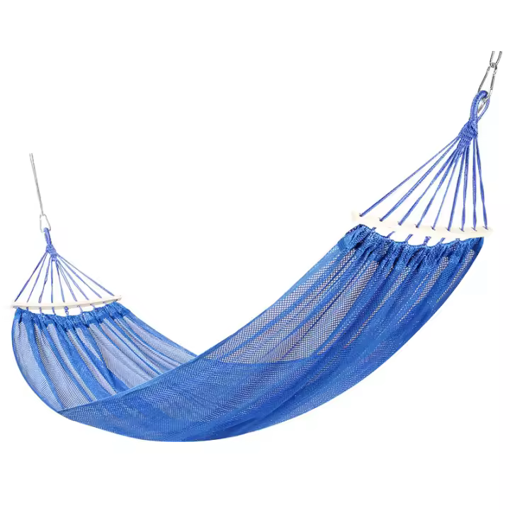 Columpio individual doble para exteriores, hamaca ligera con red de hielo, cuna, silla portátil para interiores y exteriores, columpio (azul), juguetes para exteriores - 1