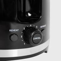 Tostadora 850W con 2 Clip para Sandwich, Tostadora de Ranuras con Pinza de Rejilla, 7 Nivel de Tostaduras y 4 funciones, Hornear, Calentar, Descongelar y Cancelar, Pequeños Aparatos Electrodomestico para Cocina, Calentar Pan de Molde para Desayuno, Negro - details 4
