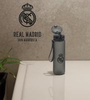 Real Madrid, Botella, Botella de Agua 650ml. Botella Deportiva, Bidón, Cantimplora, Color Negro, Producto Oficial CYPBRANDS - details 1