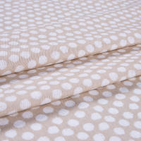 Cofan Mantel Redondo Antimanchas Resinado | Estampado de Topos Blancos| Materiales: 50% algodón y 50% poliéster | Fácil de limpiar | Diámetro: 1,40 m - details 0