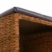 vidaXL Banco con 2 cestas hierba marina 71x40x42 cm marrón - details 6