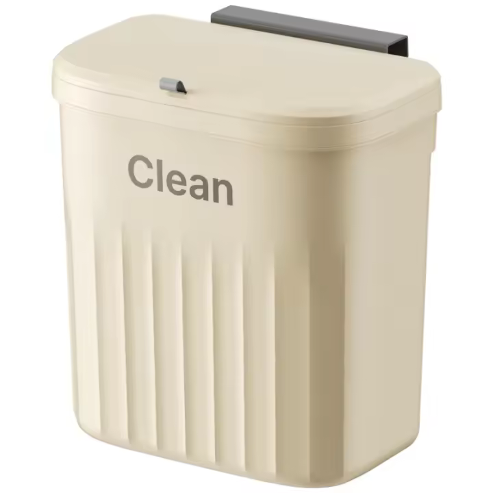 Bandeja De Papel Y Basura Montada En La Pared Para Cocina Y Baño Gran Tamaño Ecológica Plástico Rectangular Sin Tapa - 1