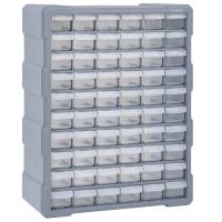vidaXL Organizador Multicajones con 60 Cajones Herramientas Armario Taller Color Naranja y negro,  Gris, y mas - details 1