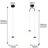 Modernidad Lámpara Colgante De Vajilla De Vidrio Para Comedor Sala De Estar Oficina Iluminación Pendente Decorativa Para La Casa - details 1