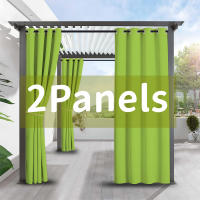2-Pack Cortinas Impermeables Para Exteriores Con Tope De Grommets Ideal Para Decoración De Dormitorio Sala De Estar Porche Y Pergola - details 0