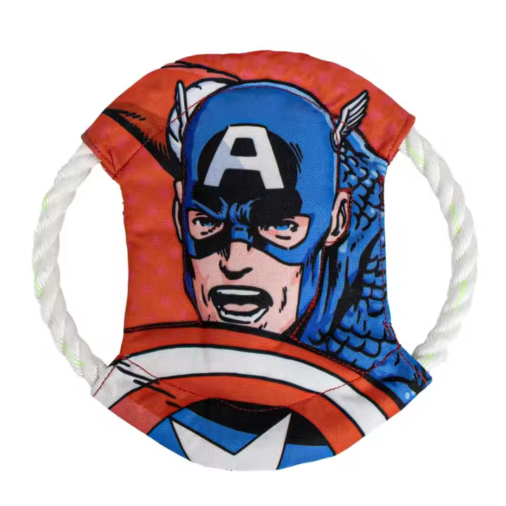 Frisbee para Perros con cuerda Diseño Marvel Capitan América - 1