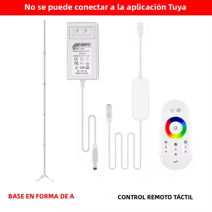 Lámpara De Piso Inteligente Tuya RGB 180cm Blanca Control Remoto APP Luz De Ambiente Moderna Para Festivales Y Decoración LED - 1