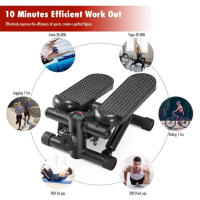 Stepper de Fitness para Entrenamiento en Casa | Stepper de Bajo Impacto con Bandas de Resistencia o Manillar | Ejercicio de Cuerpo Completo en Casa o Gym | Entrenamiento Cardio y Tonificación Muscular - details 6