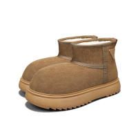Botas De Nieve Casuales Para Hombres Y Mujeres Con Plush Interior Botas Altas De Lana Suave Cierre Slip-on Estilo Clásico Para El Hogar - details 11