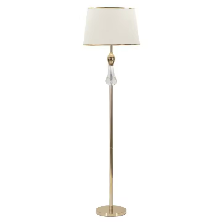 Lámpara de Pie MF209, Metal, Oro, 45x45x165 cm - 1