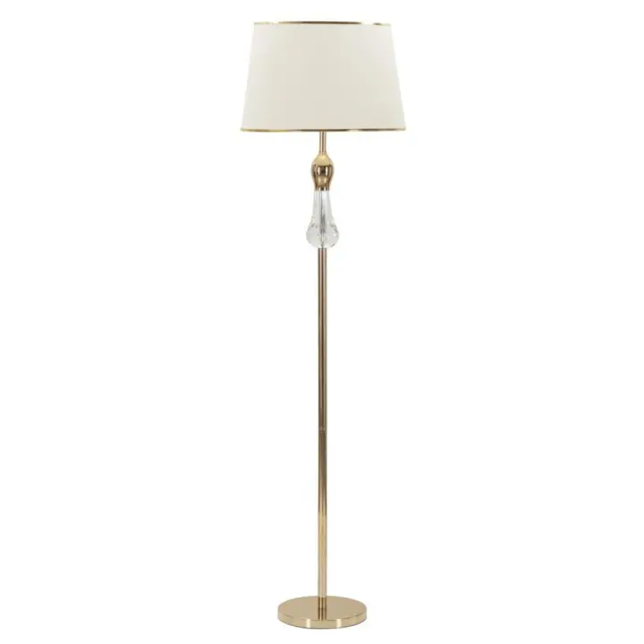 Lámpara de Pie MF209, Metal, Oro, 45x45x165 cm - 1