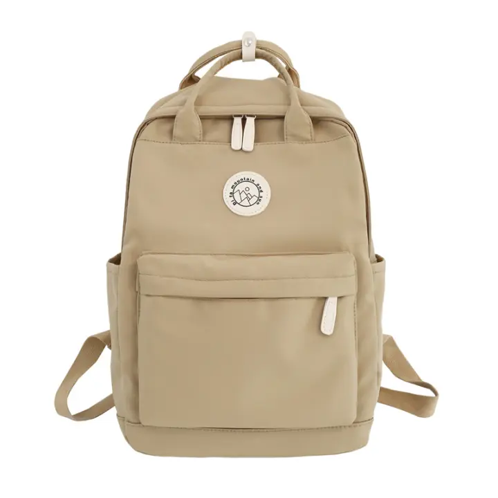 Mochila Negra Para Mujer Aophlola Impermeable De Nylon Bolso De Viaje Empresarial Portátil Con Zíper Y Bolsillos Internos - 1
