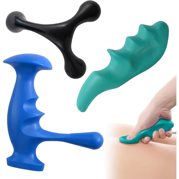 Herramienta manual de masaje de puntos gatillo y protector de pulgar para masaje de tejido profundo de cuerpo completo, juego de 3 piezas - 1