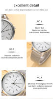 Reloj De Pulsera De Cuarzo Para Hombre Estilo Simple Y Casual Ultra Delgado De Acero Inoxidable Con Calendario Y Mostrador Sin Números Reloj De Lujo Negocio Silvery - details 4