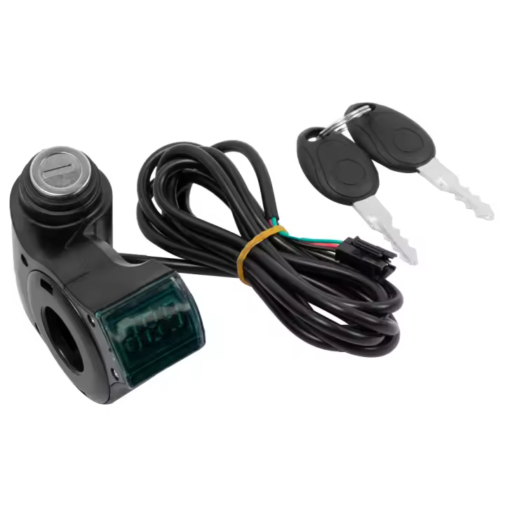 Cerradura De Encendido Con Pantalla Digital Para Patinete Eléctrico ZERO 8X 10X 11X Botón De Poder Y Acelerador Con Voltímetro - 1