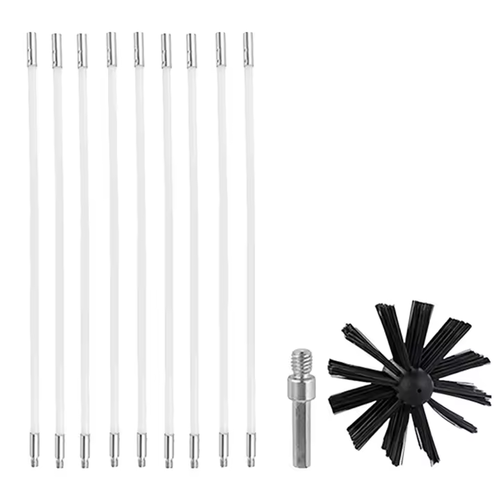 Juego De Limpieza De Camino Flexible 150mm Cepillo Y Varilla Para Limpieza De Soot Herramientas De Limpieza De Tubo Secador De Camino - 1