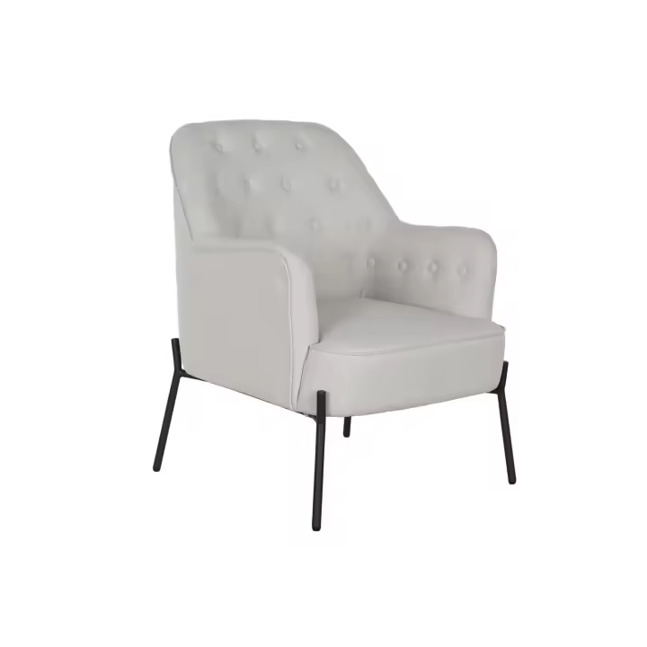 SILLON POLIESTER METAL 65X73X79,5 BEIGE FIJALO MB207892 - 1