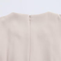 Vestido Elegante De Verano Para Mujer Con Cintura Acolchada Vestido Largo De Fiesta Sin Mangas Slim Fit Hollowed out O-Neck Polyester - details 12