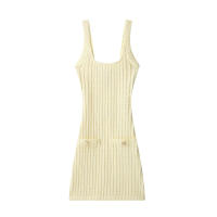 MUJER 2025 Vestido Corto Tejido Para Mujer Bodycon Mini Vestido Mujer Espalda Descubierta Playa Vestido Sin Mangas Mujer Verano - details 1