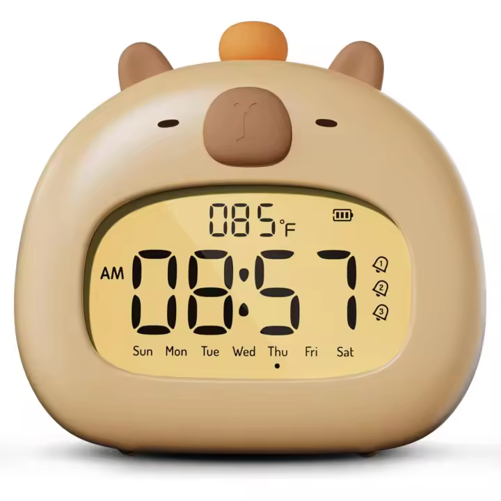Capybara Alarm Clock, Digital Alarm Clock for Kids, Cute Capybara Stuff for Bedrooms, Rechargeable Dimming Night Light, Boys, Girls Alarm Clock Cute Funny Gift - 1