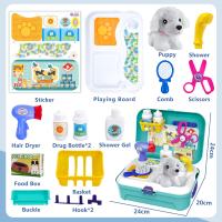 Kit de juguetes para el cuidado de mascotas con juego de rol, aseo, alimentación y mochila para niños de 3, 4 y 5 años - Apto para niñas y niños - details 1