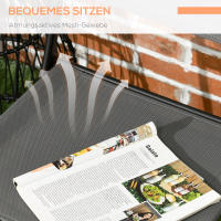 Juego de muebles de Jardín 1 Mesa y 2 Sillas, Juego de Jardín en Maple Gris - details 4