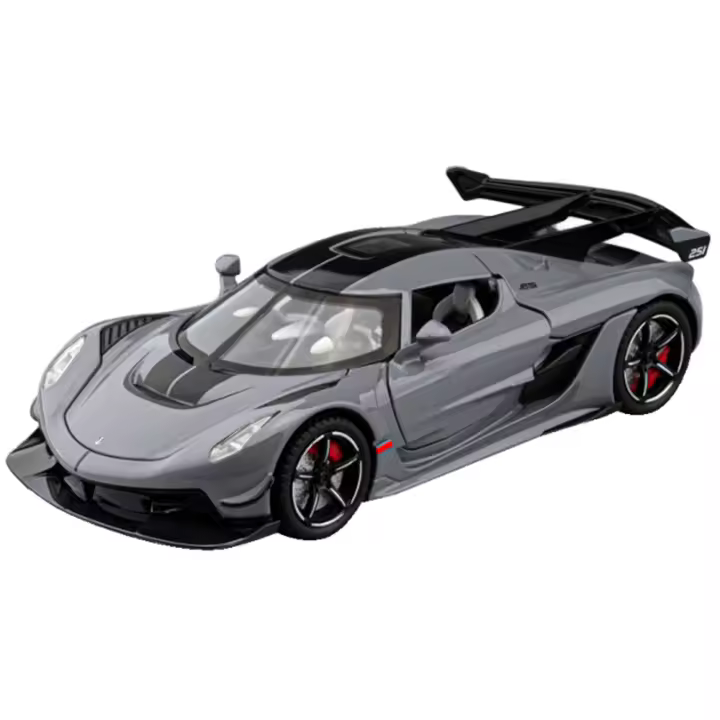 Coche De Juguetes De Metal Jesko a Escala 1/22 Modelo Diecast Con Función De Retroceso Puertas Abreables Para Niños Regalos Para El Día De Los Niños - 1