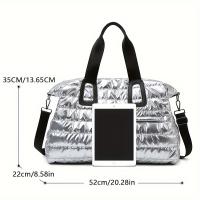Bolsa De Hombro Grande Para Viaje Y Gimnasio Duffle Unisex Ligera Bolsa De Almacenamiento Cross-body Y De Mano CH CACILLO - details 5