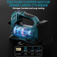 Bomba de aire eléctrica inalámbrica, Inflador de neumáticos de coche, compresor de aire inflable con luz LED para batería Makita de 18V, novedad,Pantalla digital e iluminación LED - details 1