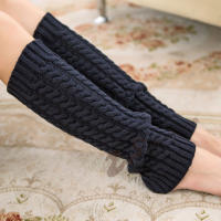 Calentadores De Piernas De Otoño E Invierno Para Mujer Estilo Coreano Tejidos a Mano Calentadores De Piernas De Punto - details 5