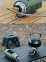 Adaptador De Butano Para Camping Con Soporte Conversor De Carburador De Gas Nozzle Botella Tipo Entrada Válvula De Salida Tipo Tornillo - details 4