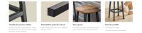 VASAGLE Taburete de Bar, Juego de 2, Sillas de Bar, Sillas de Cocina con Estructura de Metal, FÁcil Montaje, con ReposapiÉs, para Cocina, SalÓn, Comedor, MarrÓn RÚstico y Negro - details 1