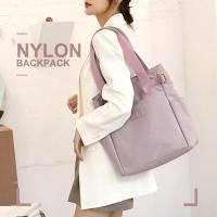 Mochila De Lona Para Mujer Estilo Coreano Un Hombro Moda Literatura Y Arte Para Estudiantes De Colegio Y Clase Mochila De Tela Suave Con Cierre De Cremallera - details 0