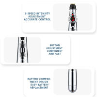 Lápiz De Masaje Puntos De Acupuntura Eléctricos Meridiano Energía Alivio Del Dolor Terapia Cuello Espalda Rostro Herramienta De Belleza Rollo De Masaje - details 4