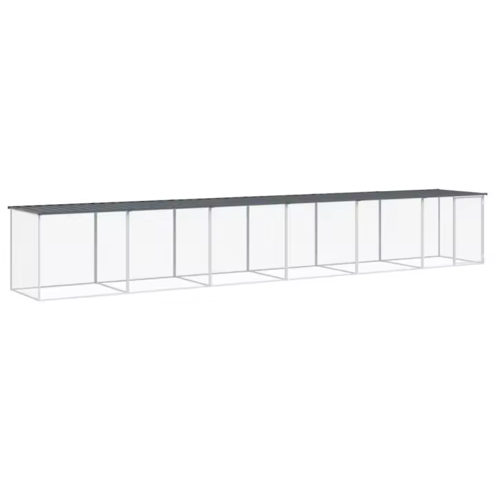 vidaXL Gallinero con Techo Jaula de Gallinas Caseta Acero Galvanizado Color Antracita,  Gris claro, y mas - 1