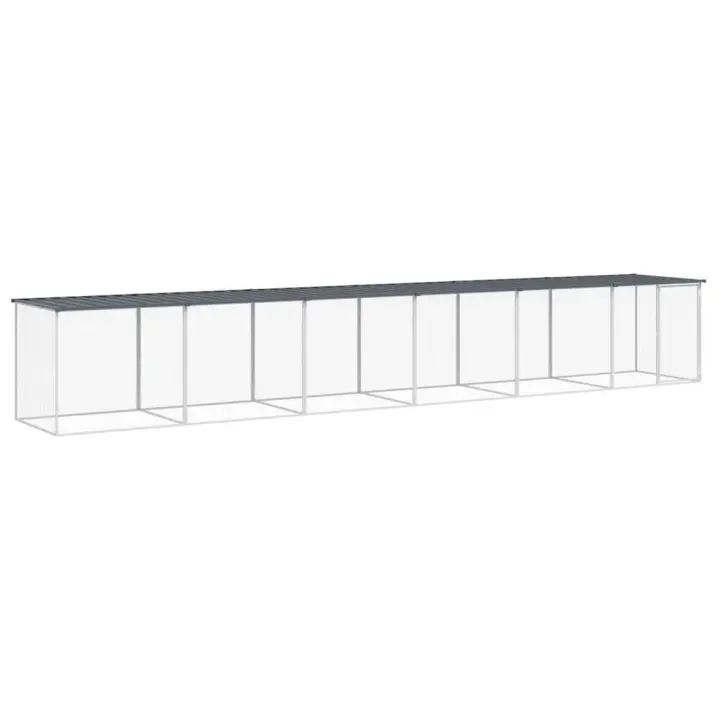 vidaXL Gallinero con Techo Jaula de Gallinas Caseta Acero Galvanizado Color Antracita,  Gris claro, y mas - 1