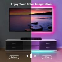 Tira De LED SMD5050 1M/2M/3M USB Para TV Y Escritorio Luz De Fondo Cambio De Color Decoración De Dormitorio Lámpara LED Bluetooth DIY Iluminación - details 1