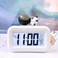 Reloj Despertador Digital de Dibujos Animados LED Lindo con Alarma Electrónica de Escritorio y Calendario - details 1