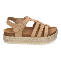 PuntoSalao Sandalias planas en yute tiras en pala para mujer kaki M-260 - details 1