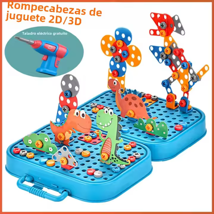 Juego Educativo De Construcción Para Niños 450 Piezas Con Destornillador Kit De Ingeniería De Mosaico Creativo Para Niños Y Niñas Edad 3-12 Años - 1