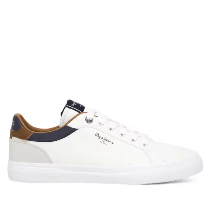 Zapatos sport Pepe Jeans kenton court negros con detalles marrones - 1