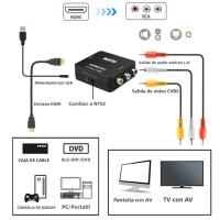 TABLLYUGE Convertidor De HDMI a AV RCA 1080P Compatible Con USB Soporte NTSC PAL Para PC HDTV Proyector Adaptador HDMI2AV - details 2