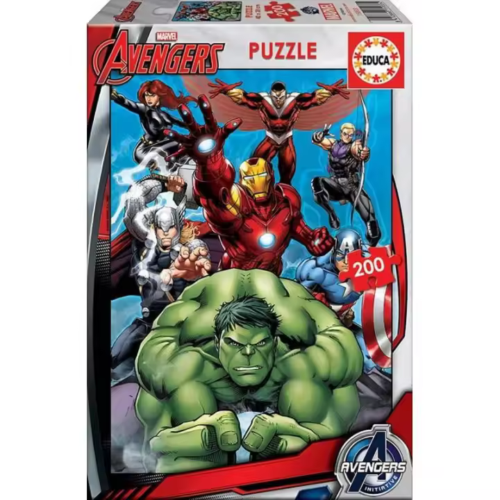Educa Puzzle Avengers 200 Piezas - Juego de Rompecabezas con Clavijas para Niños de 6 Años - 1