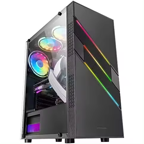 Mars Gaming MC-U3 Negro, Caja PC Gaming ATX XL, Frontal Triple ARGB, Ventilador 12cm ARGB, Ventana Cristal Templado - 1