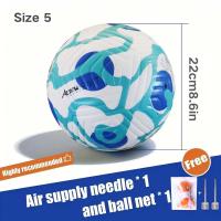 Bola De Fútbol De Calidad Superior Tamaño 5 Estándar Para Estudiantes Adultos Y Jóvenes Entrenamiento Competencia Antideslizante Resistente Al Desgaste Sin Costuras Ajuste Único Impermeable - details 0