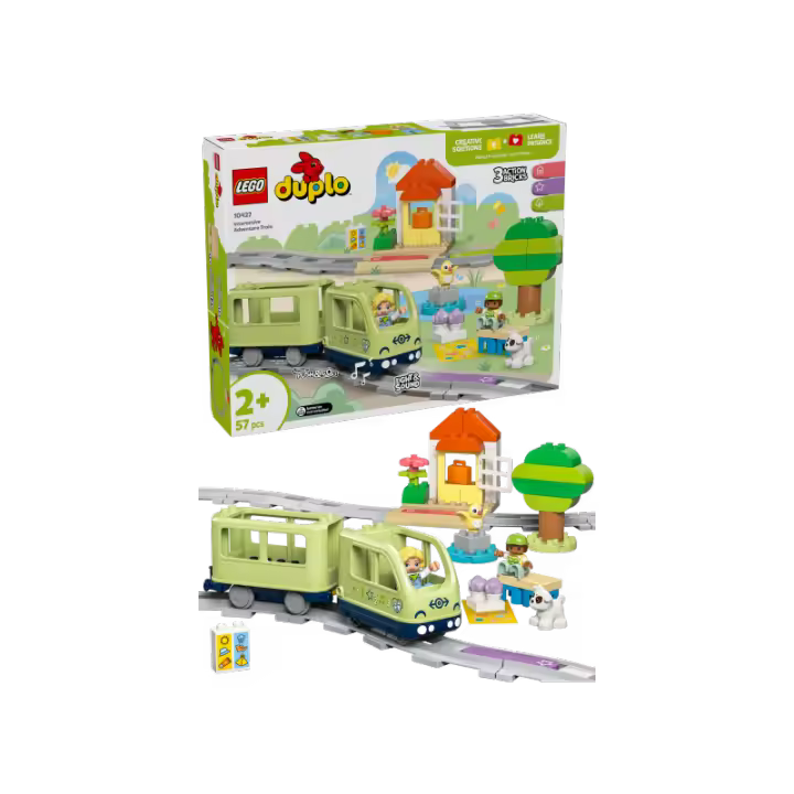 LEGO DUPLO Town 10427 Aventura Ferroviaria Interactiva contiene 57 piezas - edad 2+ años 25L10427 - 1