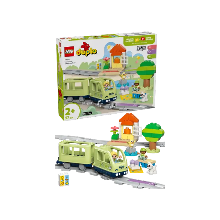 LEGO DUPLO Town 10427 Aventura Ferroviaria Interactiva contiene 57 piezas - edad 2+ años 25L10427 - 1
