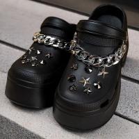 Sandalias De Talón Para Mujer Verano 2025 Con Cadena Y Plataforma Cómodas Para Jardín Y Moda Cierre Pull on Material EVA - details 17
