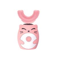 Nueva Llegada Cepillo De Dientes Eléctrico Para Niños En Forma De U De Silicona Grado Alimenticio Con Bricles De Medio Poder Ultrasonido - details 1