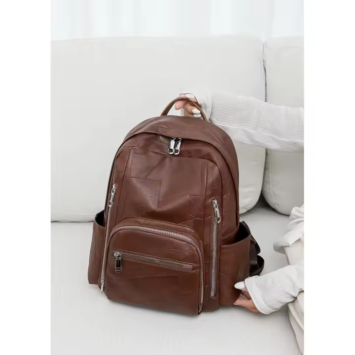 Mochila para mujer,Mochila Antirrobo Mujer Casual Mujer,Cuero PU Bolso Casual,para Viaje Escuela Universidad Compras y Trabajo - 1